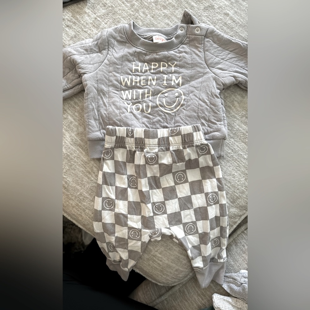 Cat jack sweatshirt & bottoms set